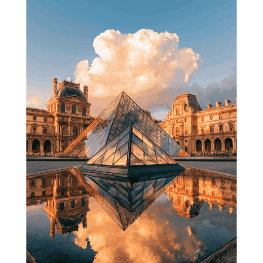Malen nach Zahlen - Louvre-Leuchten - Malen nach Zahlen