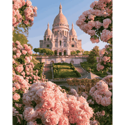 Malen nach Zahlen - Montmartre in Blüte - Malen nach Zahlen