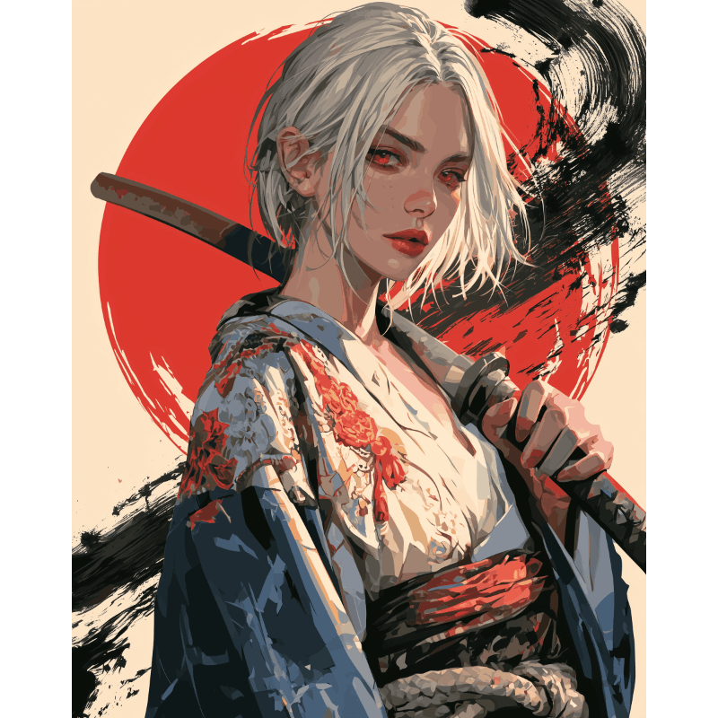 Malen nach Zahlen - Der silberne Samurai - Malen nach Zahlen