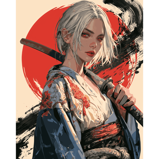 Malen nach Zahlen - Der silberne Samurai - Malen nach Zahlen