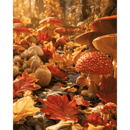 Malen nach Zahlen - Herbstwald - Malen nach Zahlen