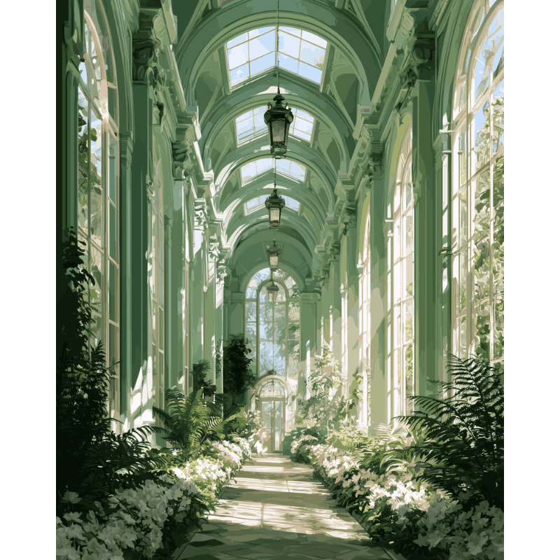 Malen nach Zahlen - Garten-Refugium - Malen nach Zahlen