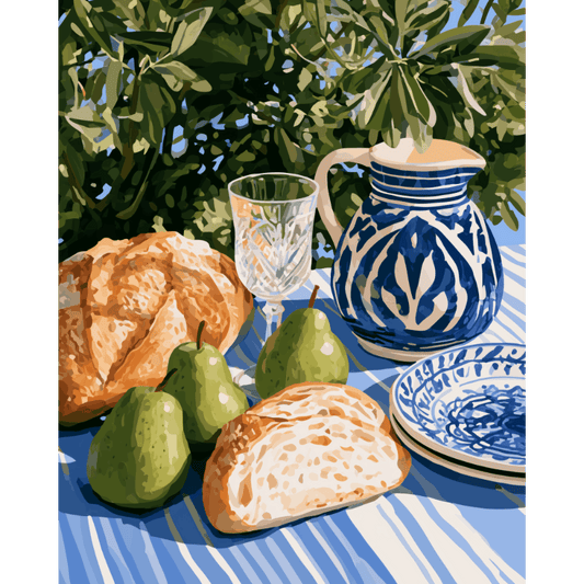 Malen nach Zahlen - Mediterraner Morgen - Malen nach Zahlen