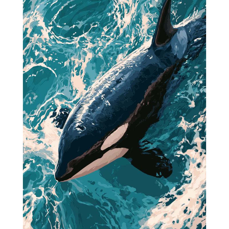 Malen nach Zahlen - Orca-Liebe - Malen nach Zahlen