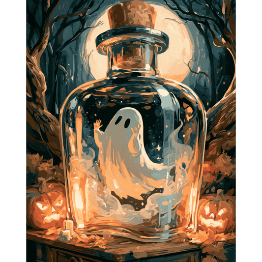 Malen nach Zahlen - Geist in der Flasche - Malen nach Zahlen