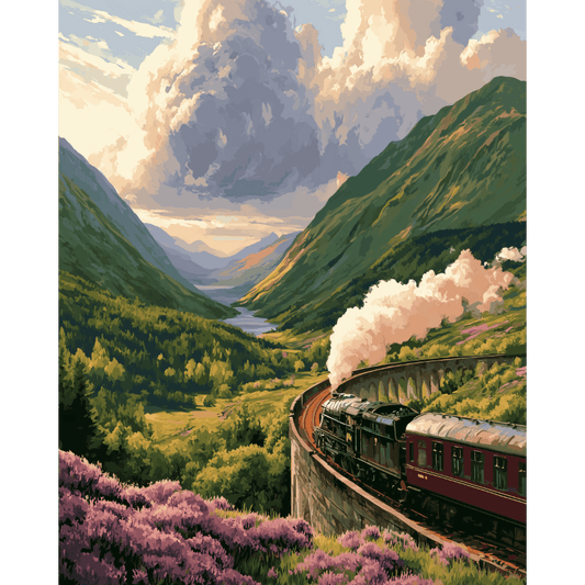 Malen nach Zahlen - Reise durch die Highlands - Malen nach Zahlen