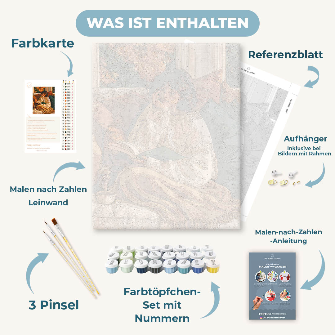 Malen nach Zahlen - Herbstliche Lesestunde