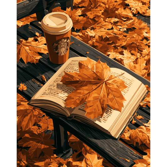 Malen nach Zahlen - Blätter & Lattes - Malen nach Zahlen