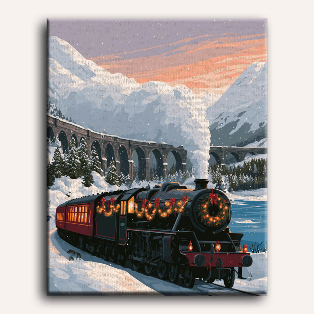 Malen nach Zahlen - Weihnachts-Express