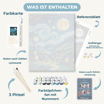 Malen nach Zahlen - Sternennacht am Hang