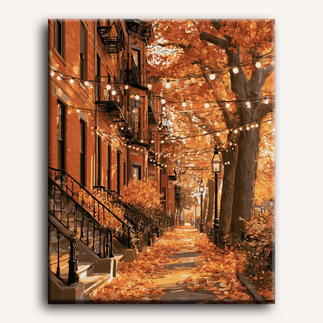 Malen nach Zahlen - Herbstlichter in Brooklyn