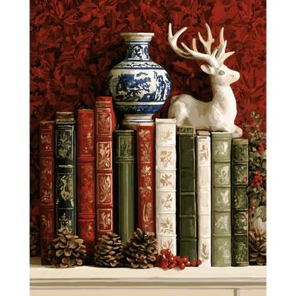 Malen nach Zahlen - Weihnachtsbibliothek - Malen nach Zahlen