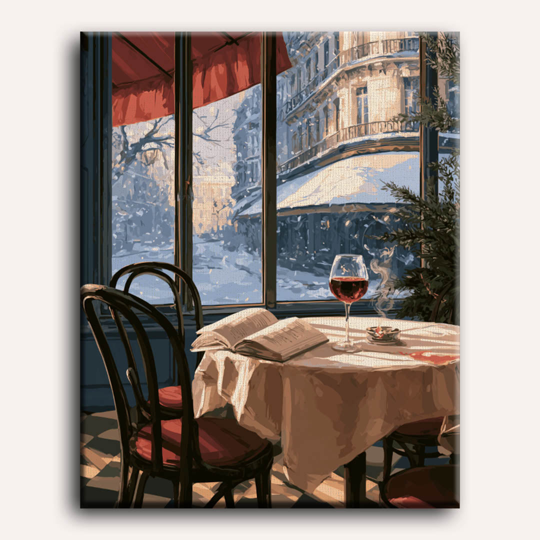 Malen nach Zahlen - Wein am Fenster