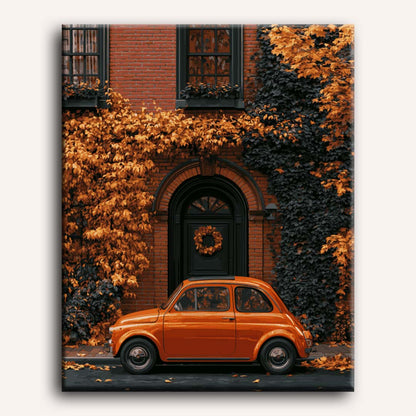 Malen nach Zahlen - Herbstliche Straßenecke