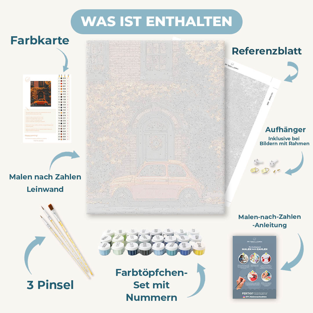 Malen nach Zahlen - Herbstliche Straßenecke