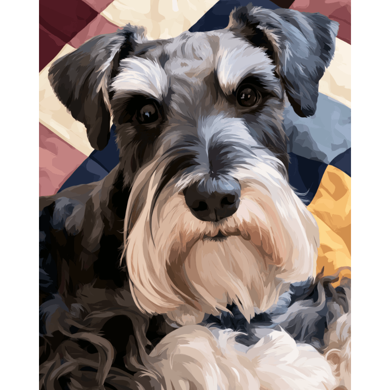 Malen nach Zahlen - Klassischer Schnauzer - Malen nach Zahlen