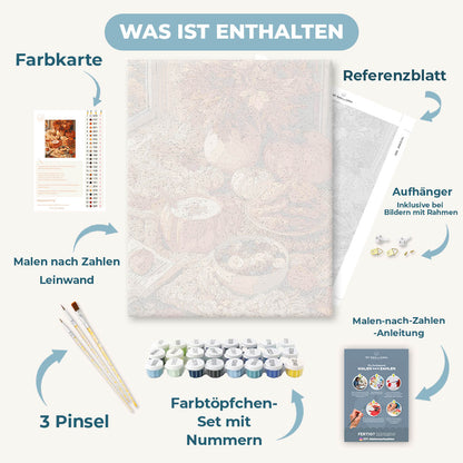 Malen nach Zahlen - Gemütliche Kürbis-Fensterbank