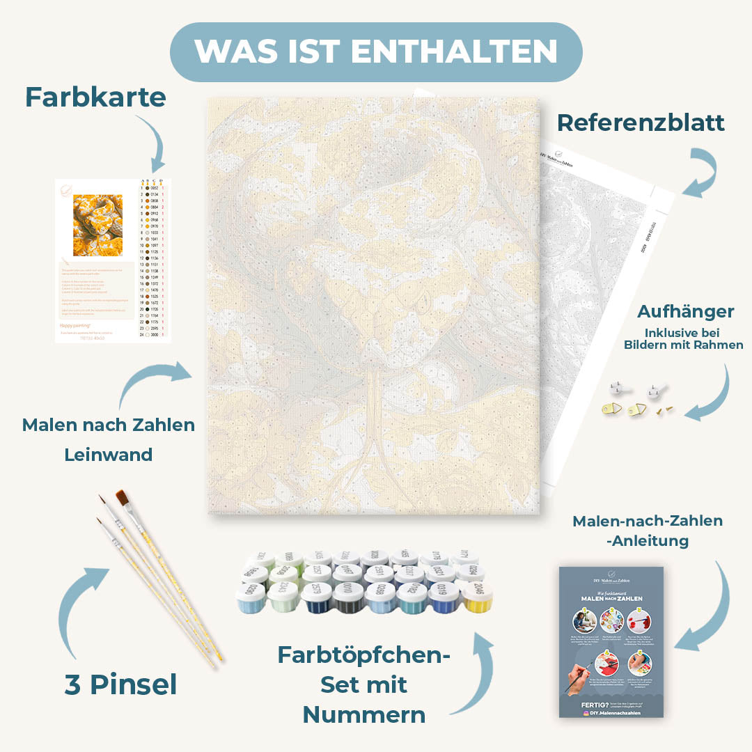 Malen nach Zahlen - Goldene Ringelschlange