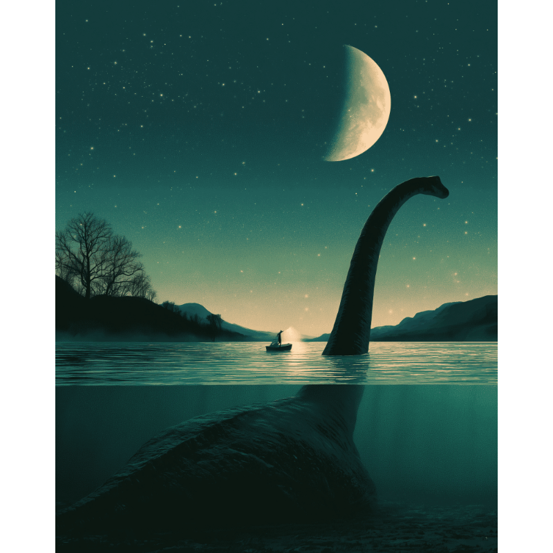 Malen nach Zahlen - Das Monster von Loch Ness - Malen nach Zahlen