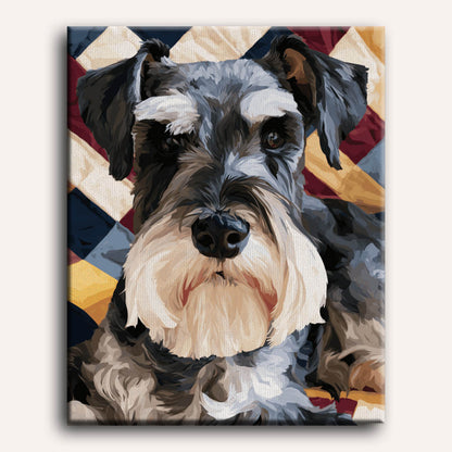 Malen nach Zahlen - Patriotischer Schnauzer
