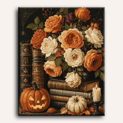 Malen nach Zahlen - Herbstlicher Rosenstrauß