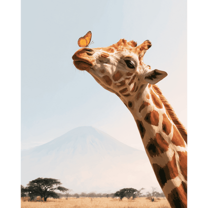 Malen nach Zahlen - Kilimandscharo-Giraffe - Malen nach Zahlen