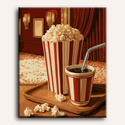 Malen nach Zahlen - Filmabend mit Popcorn