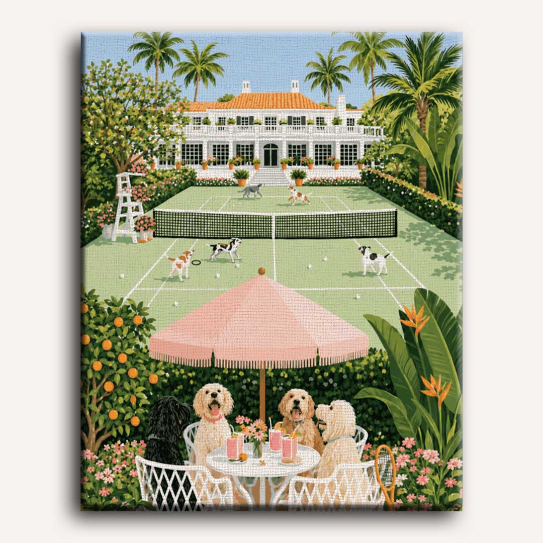 Malen nach Zahlen - Pudel-Tennisclub