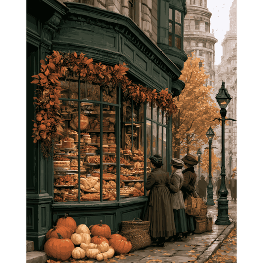 Malen nach Zahlen - Vintage-Bäckereistraße - Malen nach Zahlen