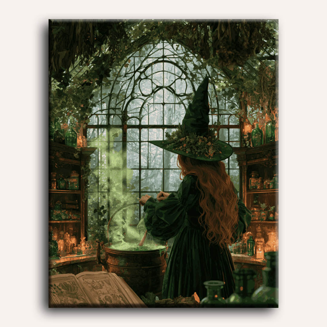 Malen nach Zahlen - Das Glashaus der Hexe