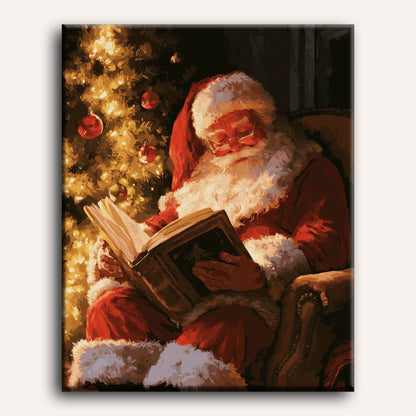 Malen nach Zahlen - Weihnachtsmanns stille Lesestunde