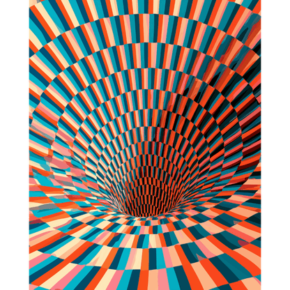 Malen nach Zahlen - Spiral-Trugbild - Malen nach Zahlen