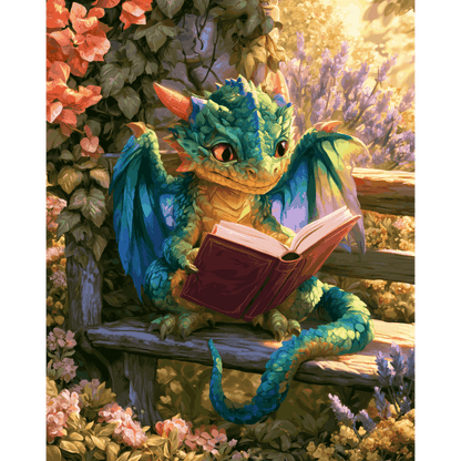Malen nach Zahlen - Bougainvillea-Drache - Malen nach Zahlen