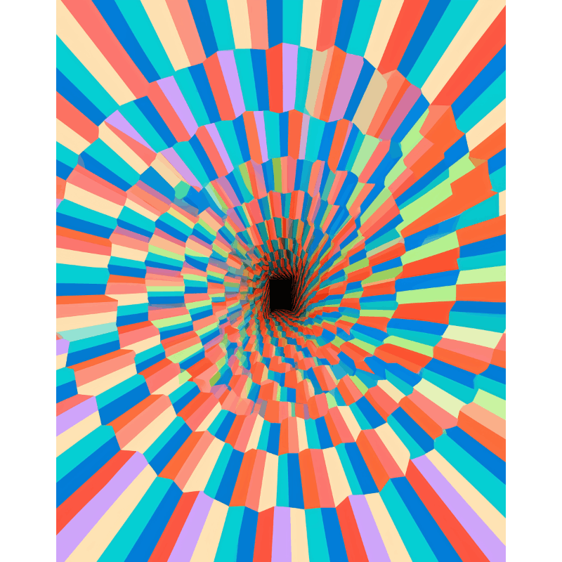 Malen nach Zahlen - Pastell-Spirale - Malen nach Zahlen