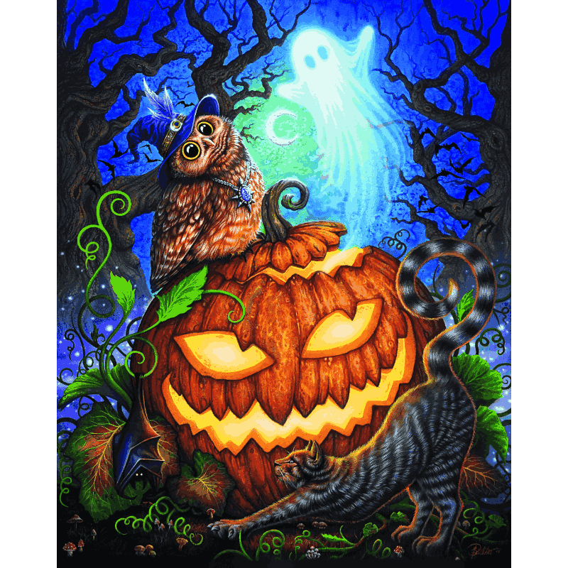 Malen nach Zahlen - The Haunted Pumpkin - by Sarah Richter - Malen nach Zahlen