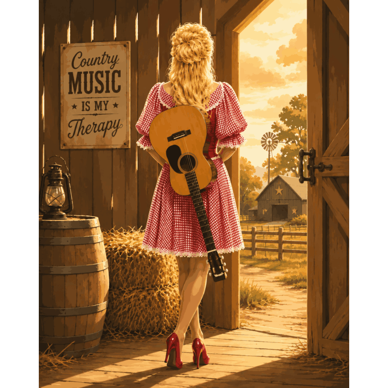 Malen nach Zahlen - Country-Musik-Therapie - Malen nach Zahlen