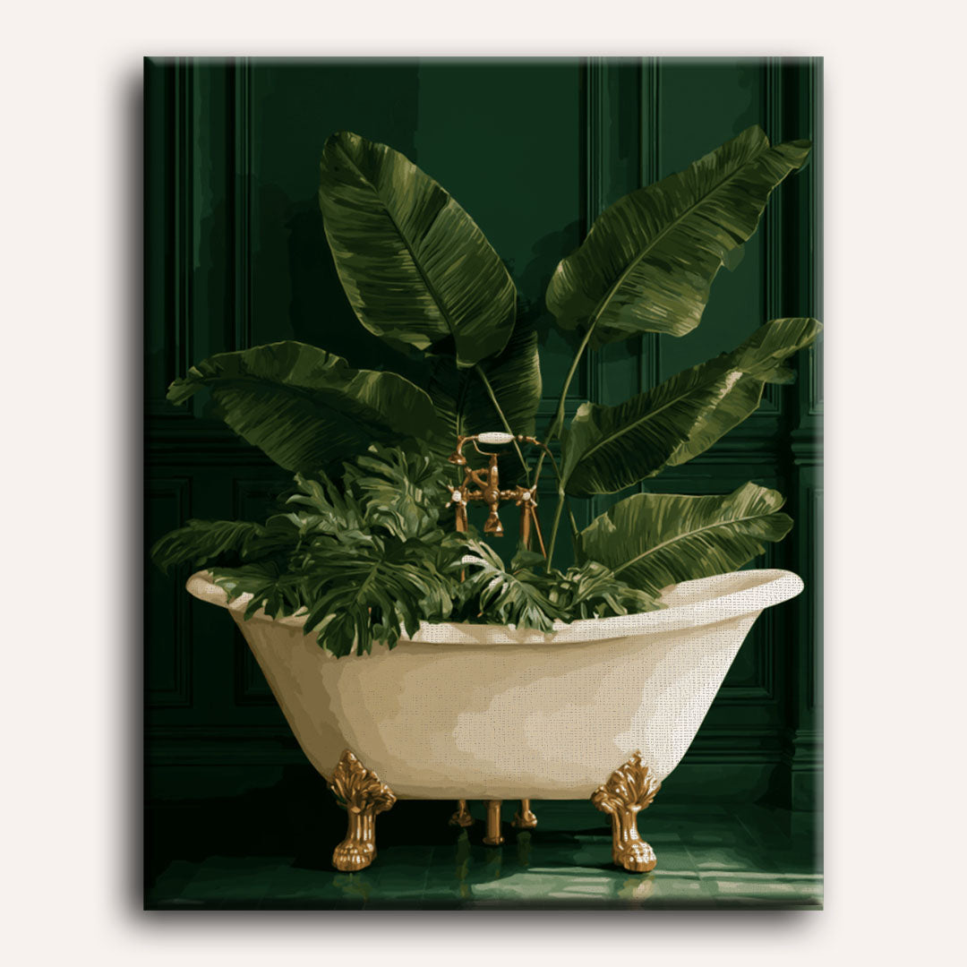 Malen nach Zahlen - Botanische Badewanne