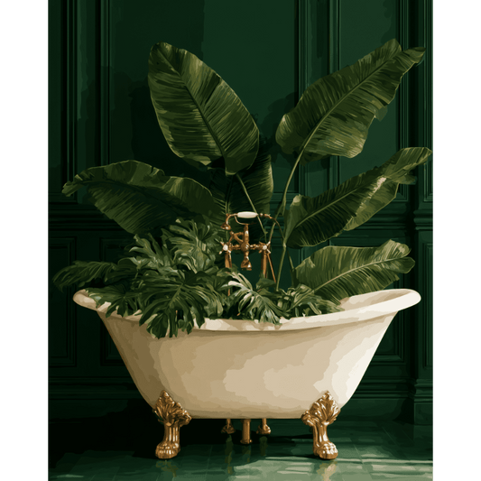 Malen nach Zahlen - Botanische Badewanne