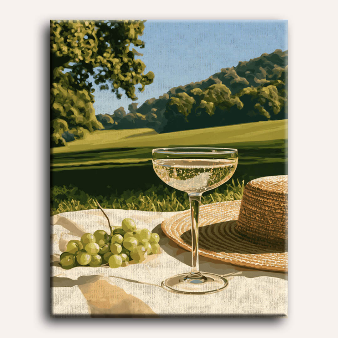 Malen nach Zahlen - Picknick am Golfplatz