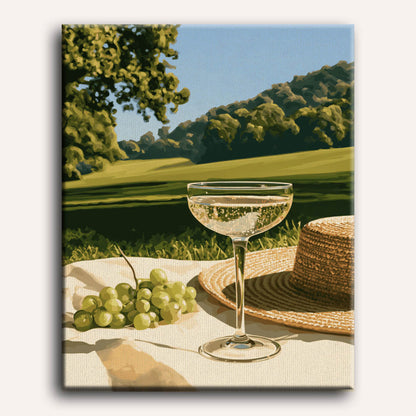 Malen nach Zahlen - Picknick am Golfplatz