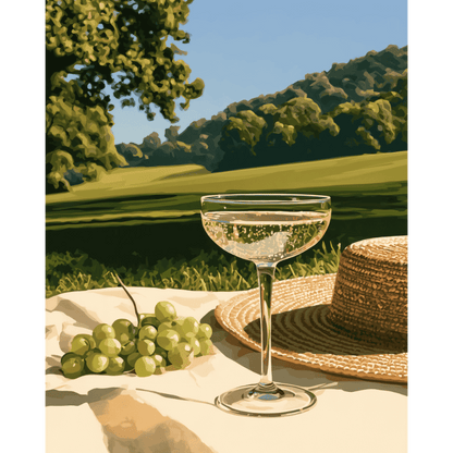Malen nach Zahlen - Picknick am Golfplatz