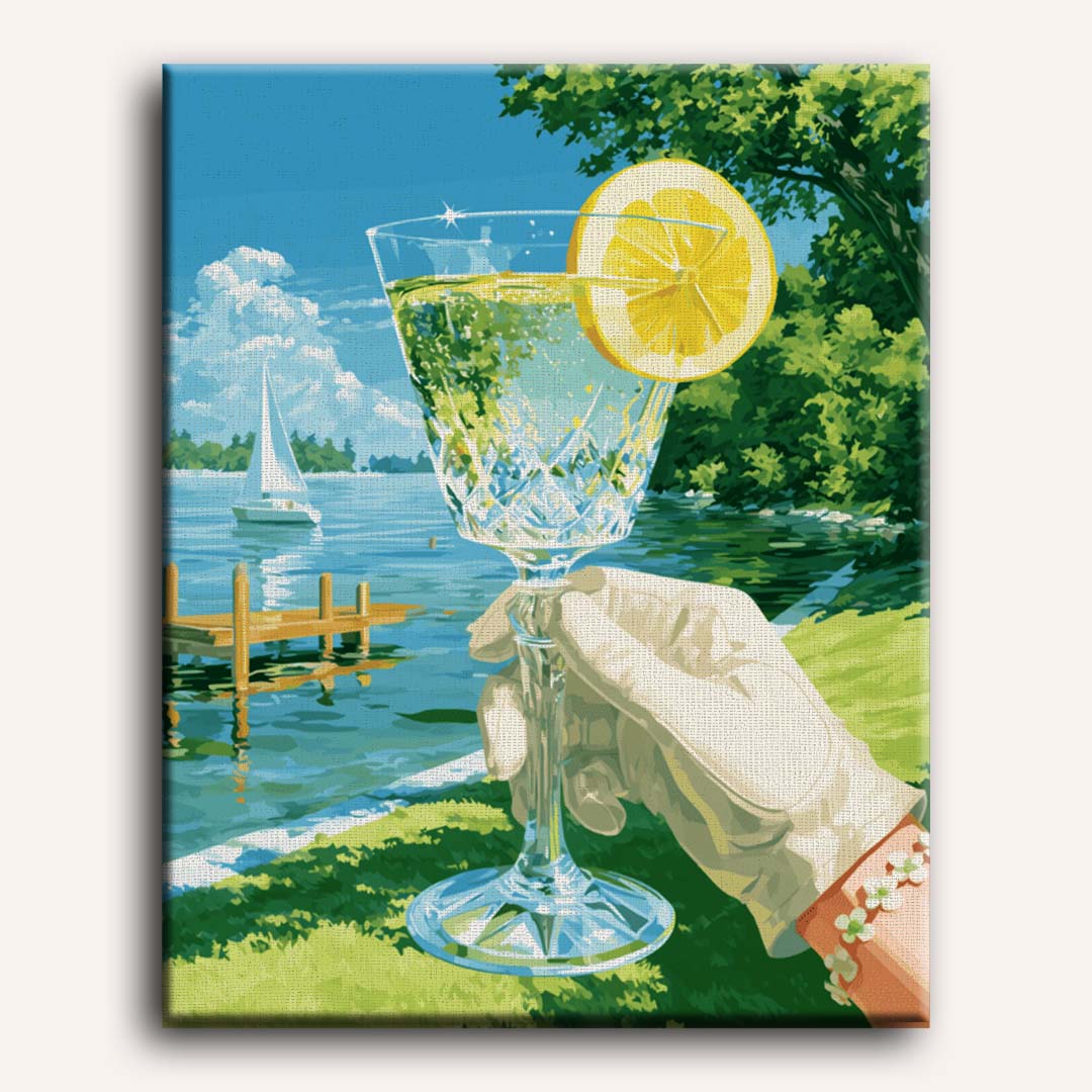 Malen nach Zahlen - Cocktail am See