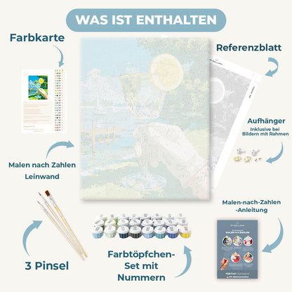 Malen nach Zahlen - Cocktail am See