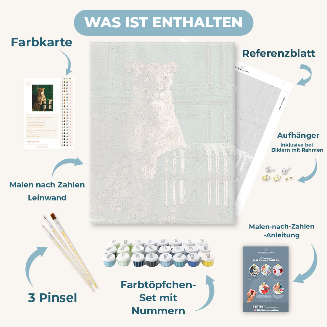 Malen nach Zahlen - Löwin im Salon