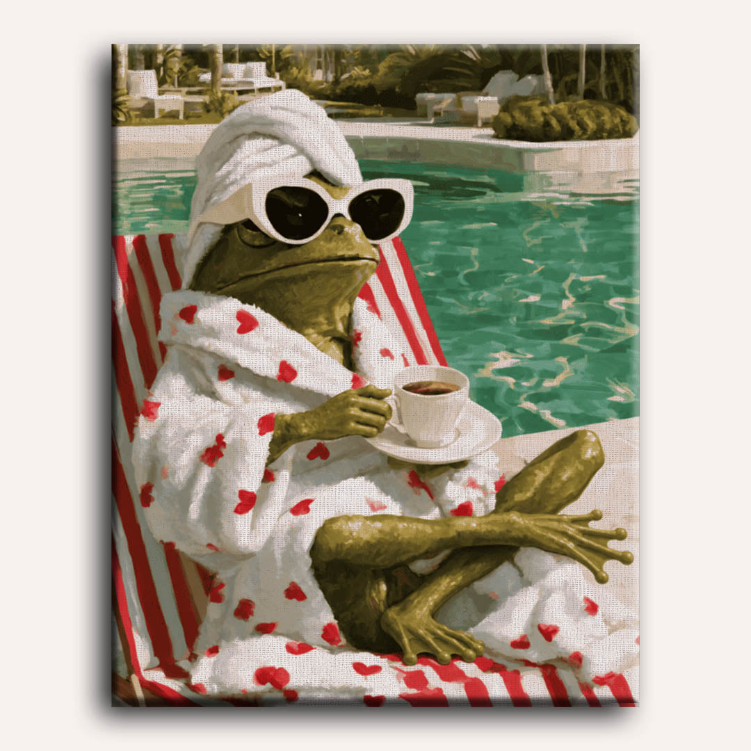 Malen nach Zahlen - Wellnesstag-Frosch