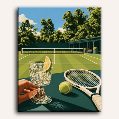 Malen nach Zahlen - Tennisclub-Cocktail