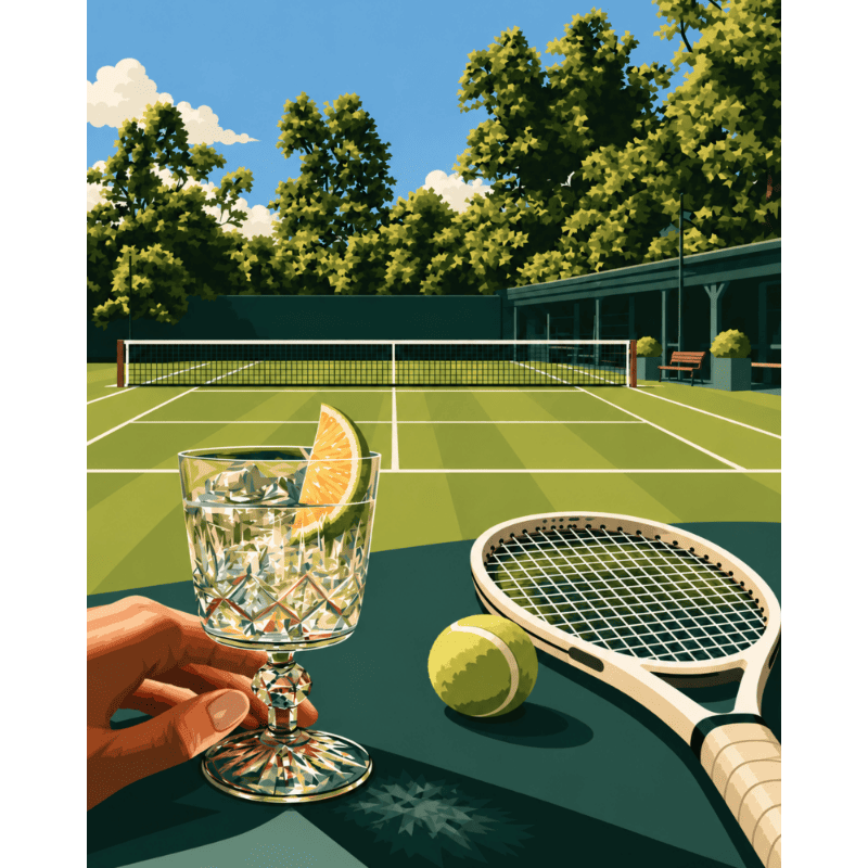 Malen nach Zahlen - Tennisclub-Cocktail