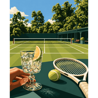 Malen nach Zahlen - Tennisclub-Cocktail