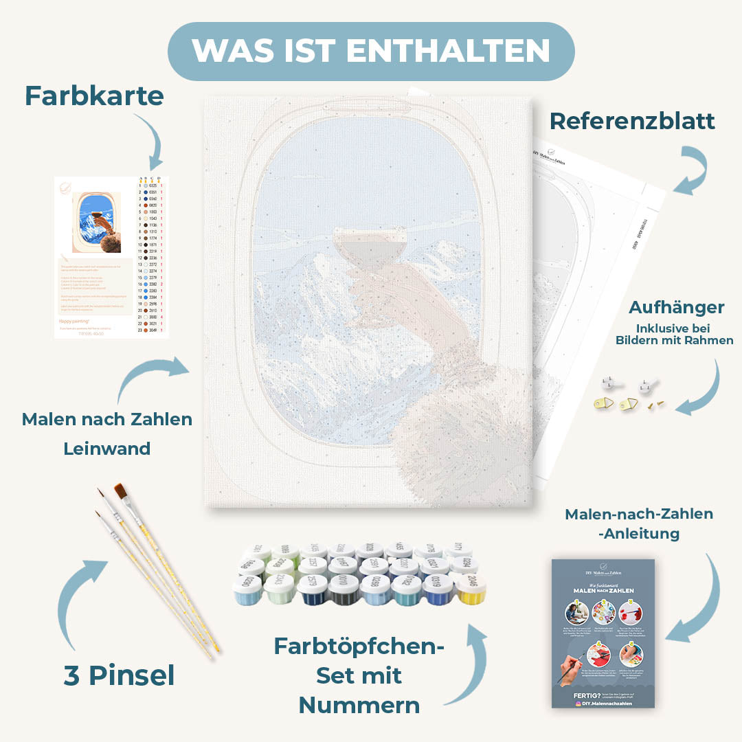 Malen nach Zahlen - Wein über den Bergen