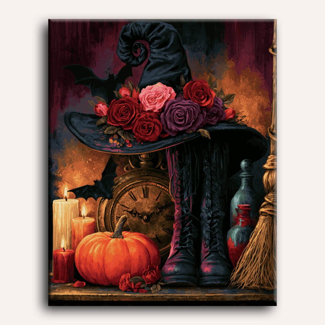 Malen nach Zahlen - Herbstlicher Hexenaltar